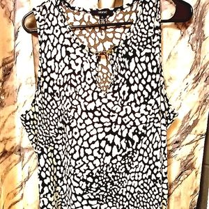 Women's animal print sleeveless blouse XL by IMNYC
